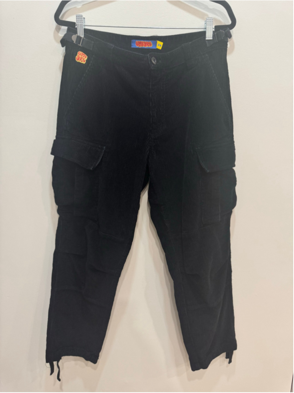 Empyre Corduroy Cargo Pants Adjustable Relaxed Waist 28 Skater Baggy Grunge